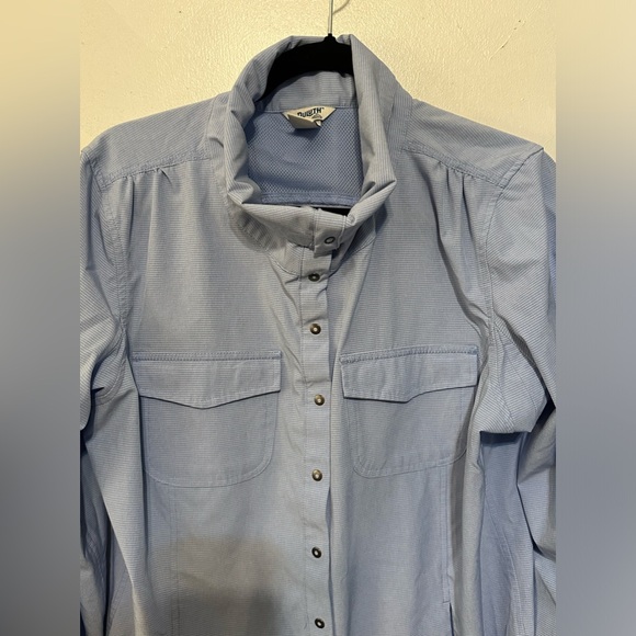 Duluth Trading Womens Sol Survivor Jacket L Snap Tech Vented Roll Tab Sleeve - Picture 5 of 6